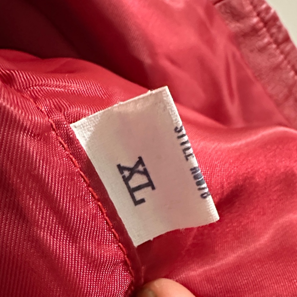 Styleworks Red genuine leather Zip-Up Vintage Vest men’s sz XL - Picture 4 of 10